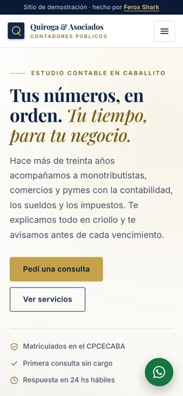 Captura en celular del mismo estudio contable